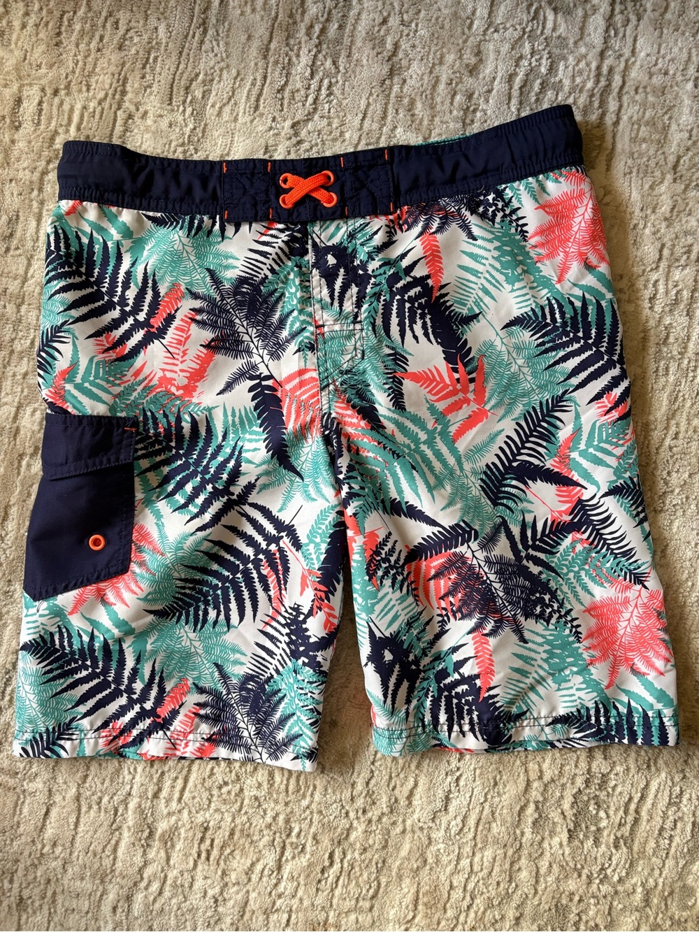 Cat & Jack Tropical Hybrid Shorts in Navy, Coral & Teal